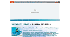 Desktop Screenshot of mountainlodge-bg.com